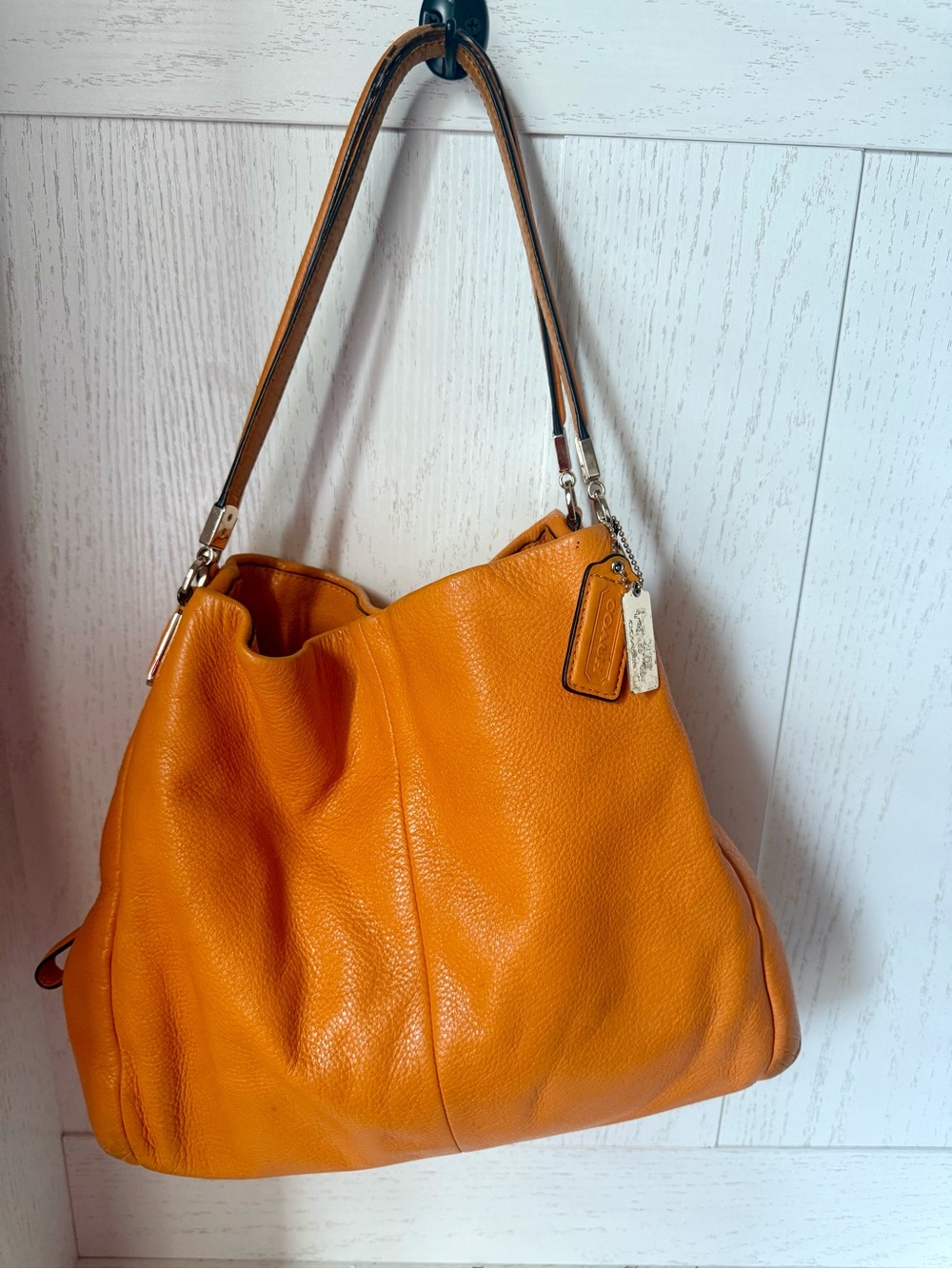 Coach Orange 2014 Madison, leather Phoebe bag with hang tag